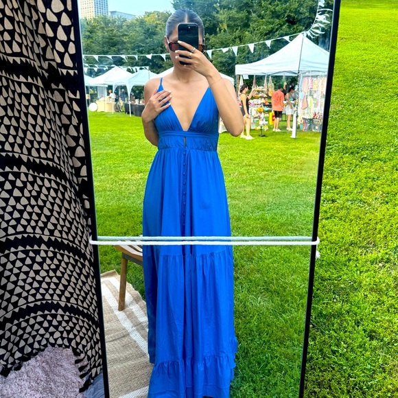 The most gorgeous blue summer dress! Bought in Europe from cute boutique - Picture 1 of 5